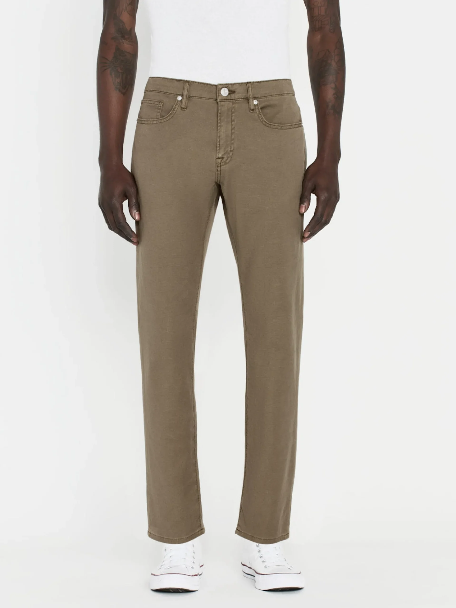 FRAME L'Homme Slim Lightweight Twill in Garage Dry Sage