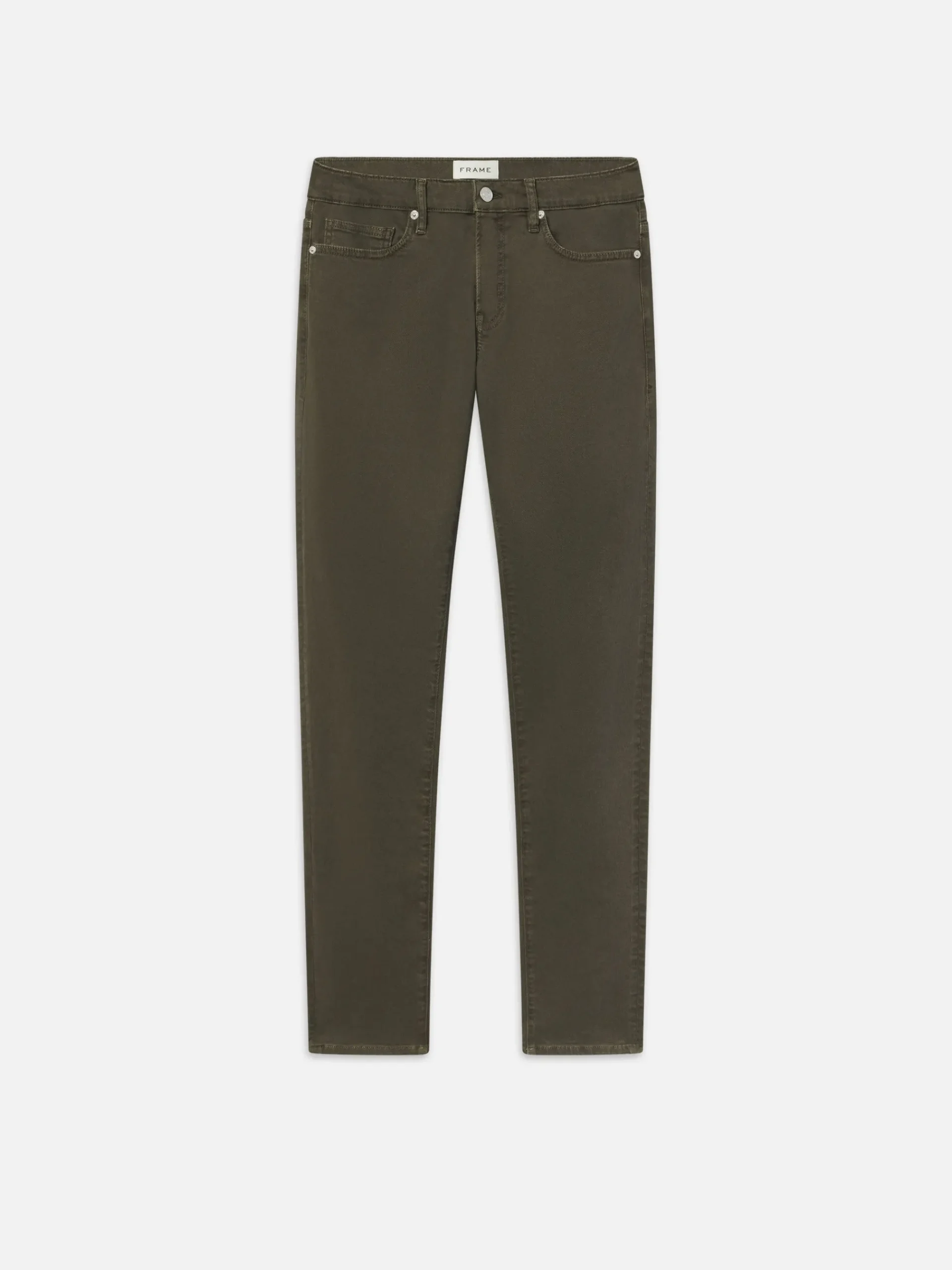 FRAME L'Homme Slim Twill in Garage Moss Green