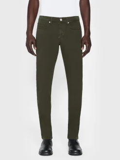 FRAME L'Homme Slim Twill in Garage Moss Green
