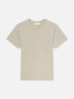FRAME Logo Tee in Mineral Grey