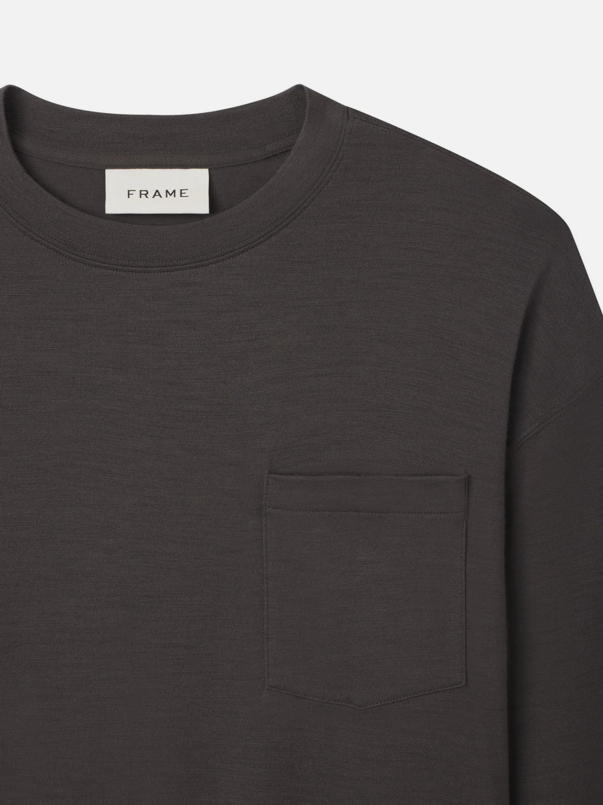 FRAME Long Sleeve Woolen Tee in