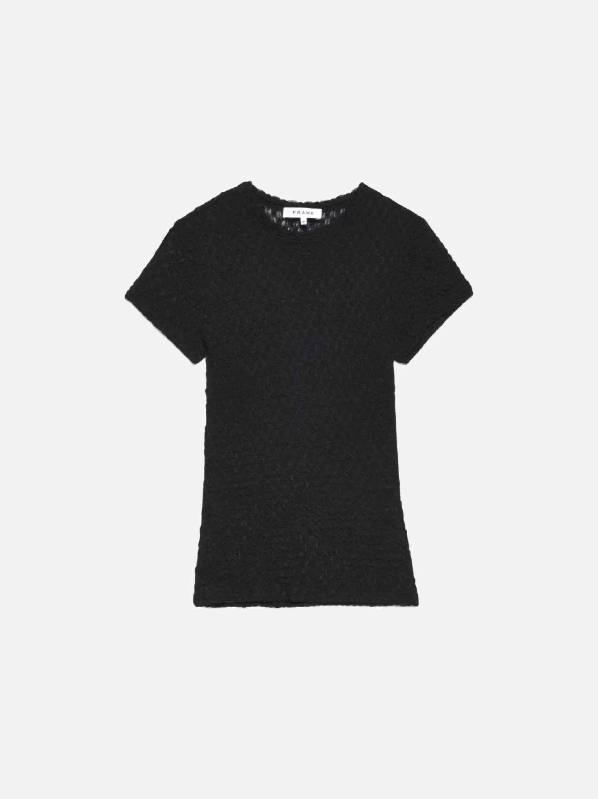 Women FRAME Mesh Lace Baby Tee in