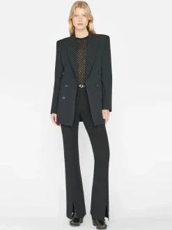 Women FRAME Mesh Lace Baby Tee in