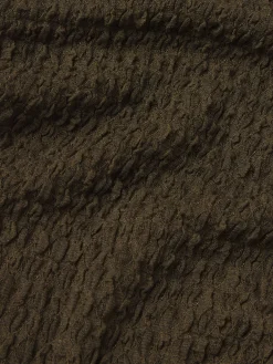 Women FRAME Mesh Lace Turtleneck in Rich Military