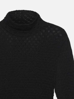 Women FRAME Mesh Lace Turtleneck in