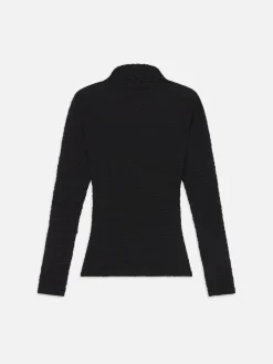 Women FRAME Mesh Lace Turtleneck in