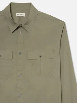 FRAME Military Shirt in Dry Sage