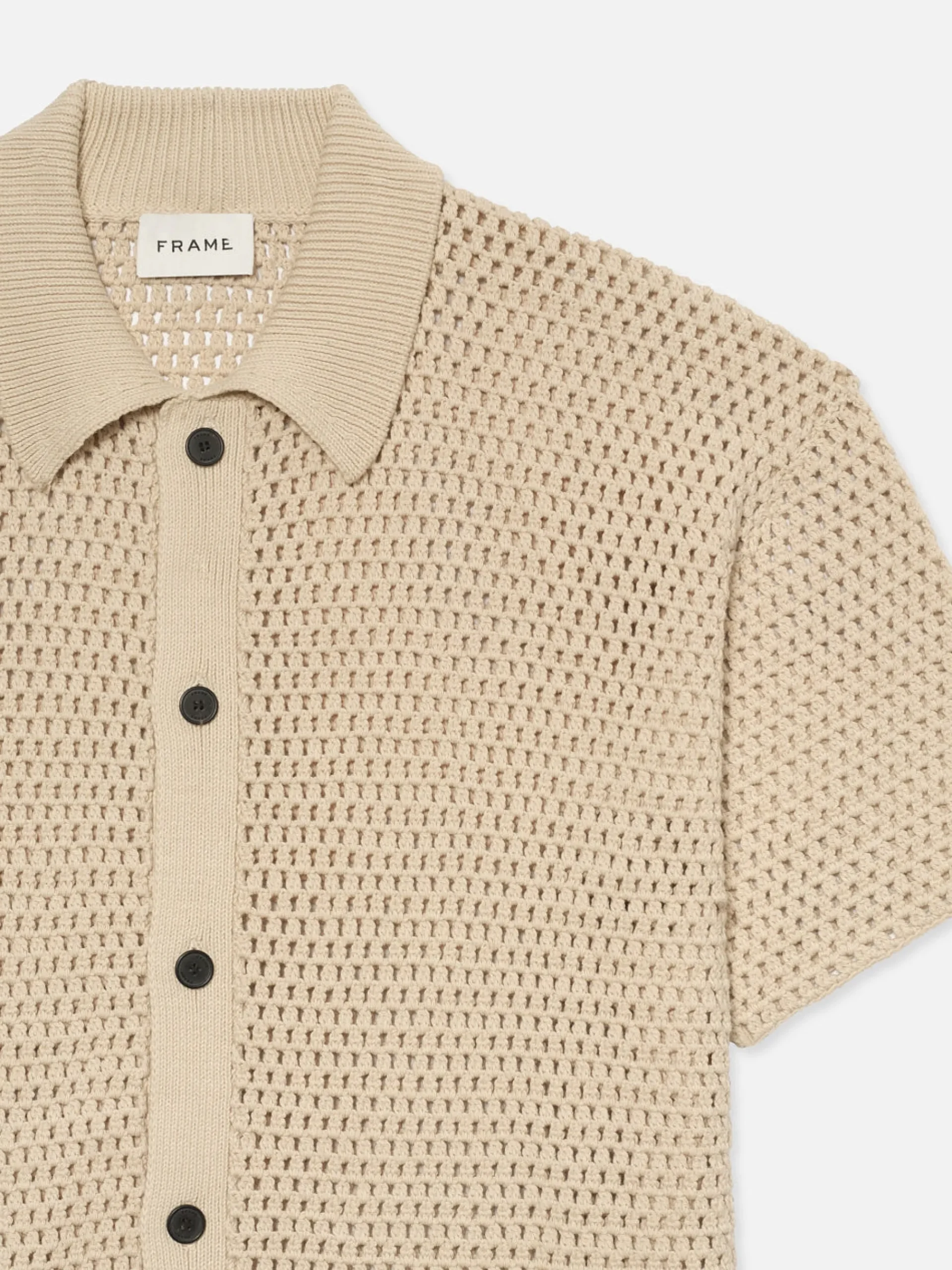 FRAME Open Weave Cardigan in