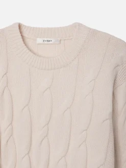 Women FRAME Oversized Cable Knit Sweater in