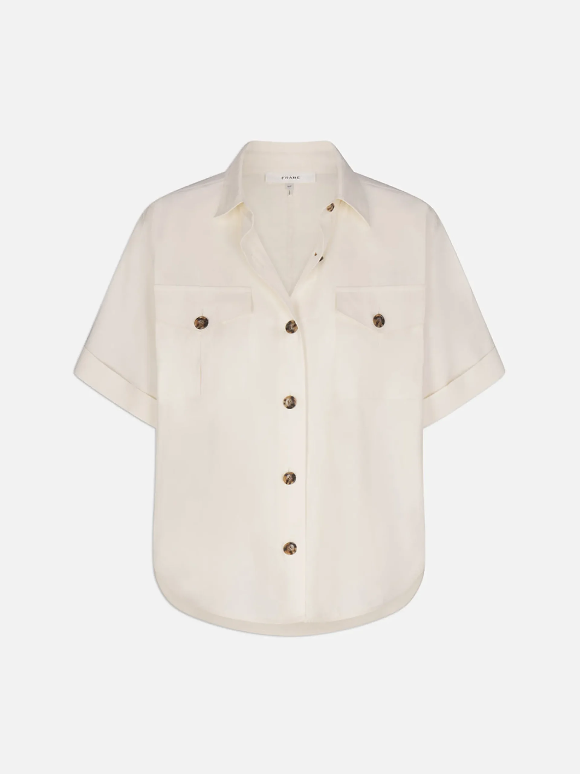 Women FRAME Patch Pocket Utility Shirt in