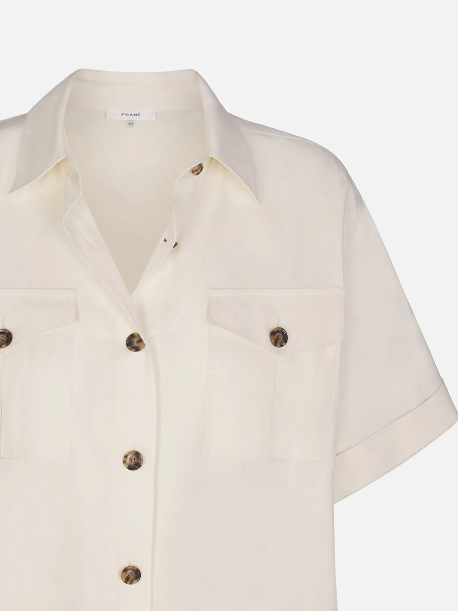 Women FRAME Patch Pocket Utility Shirt in