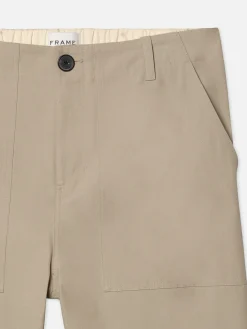 FRAME Patch Traveler Pants in Dark Beige