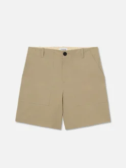 FRAME Patch Traveler Short in Dark Beige