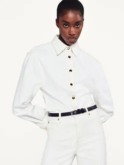 Women FRAME Petit Twist Buckle Belt in