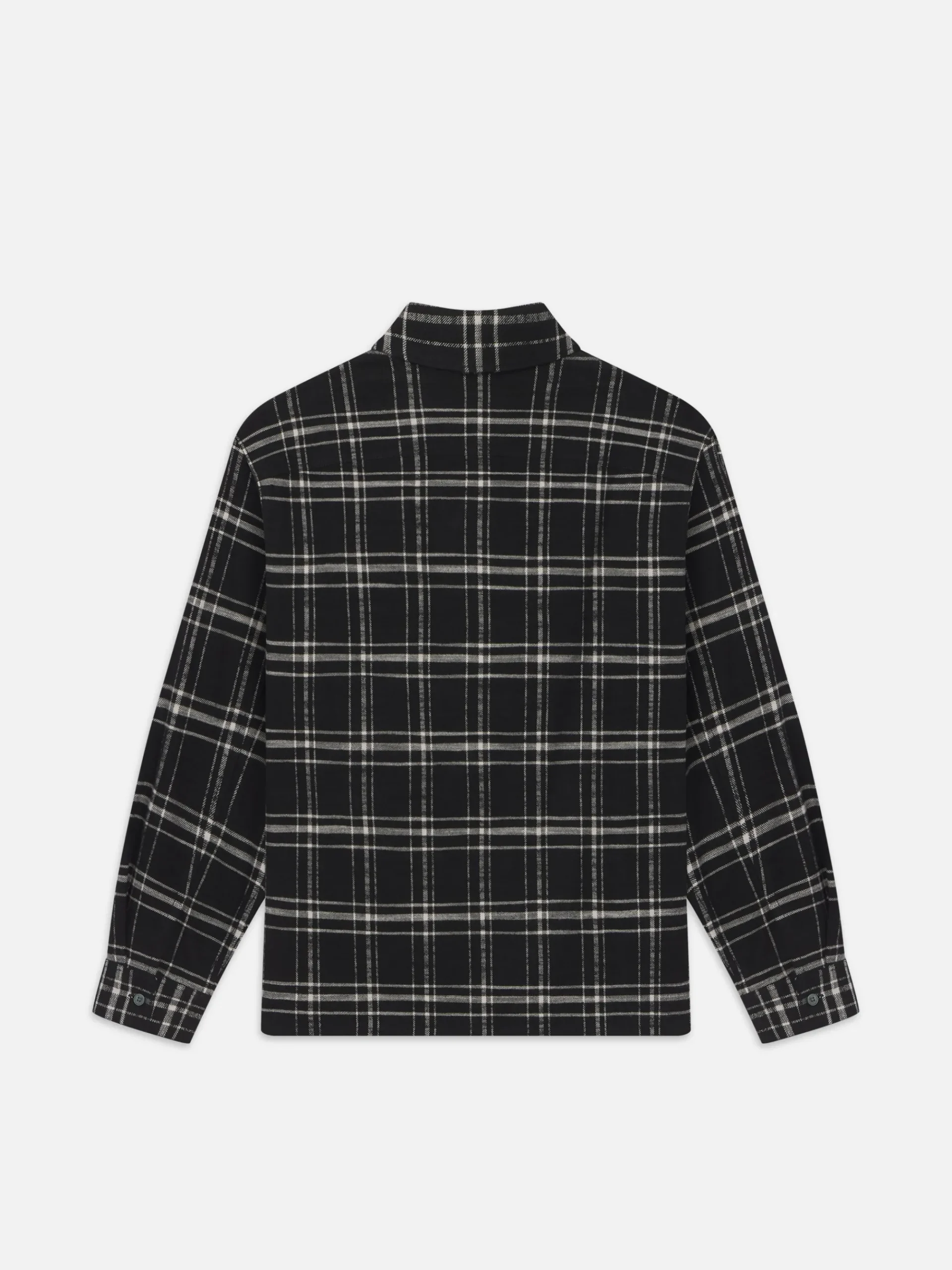 FRAME Plaid Overshirt in Black Plaid
