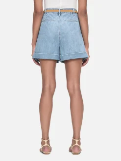 Women FRAME Pleated Wide Cuff Short in