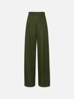 Women FRAME Pleated Wide Leg Pant in