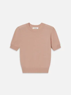 Women FRAME Pointelle Puff Sleeve Sweater in