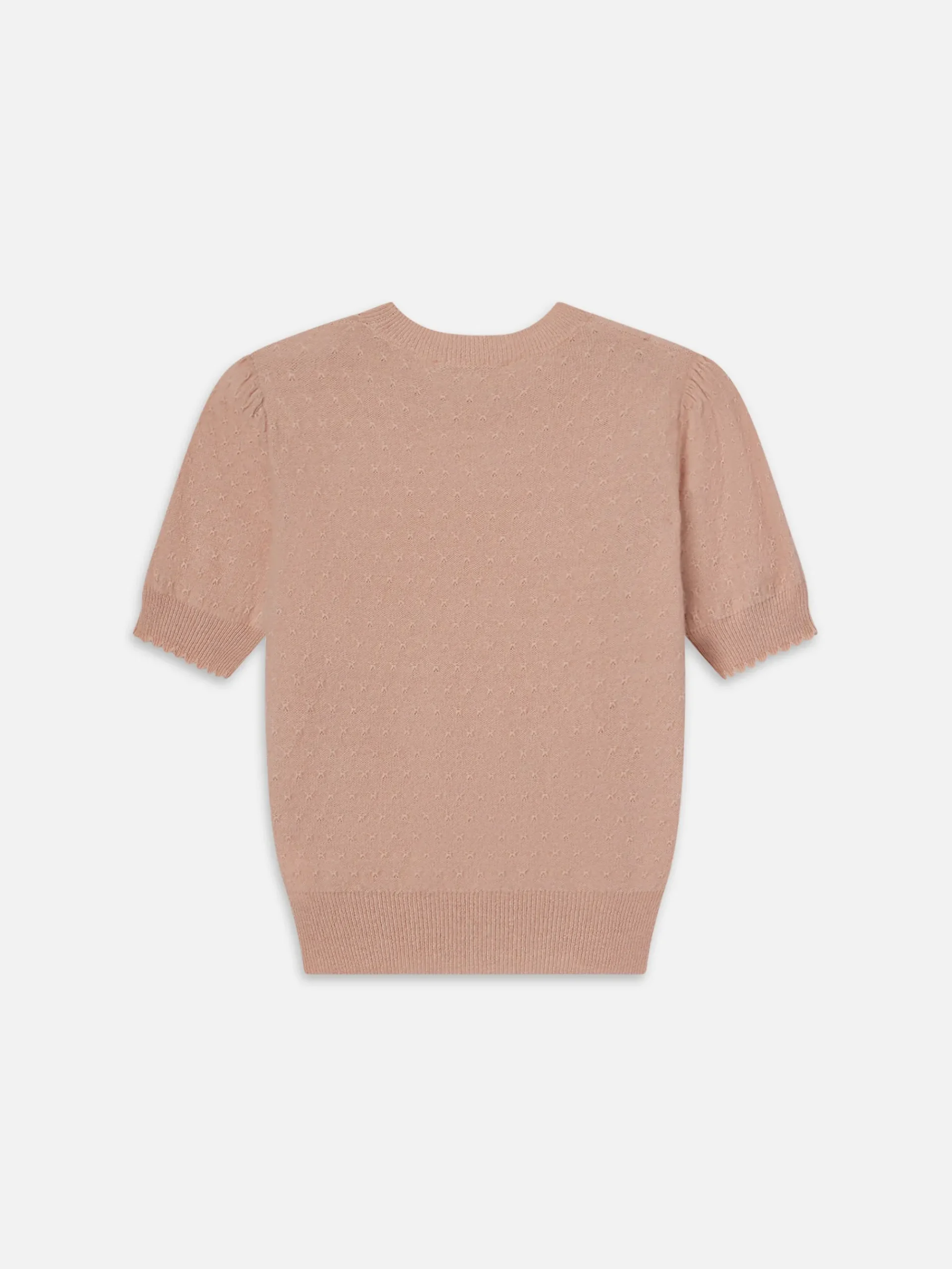 Women FRAME Pointelle Puff Sleeve Sweater in