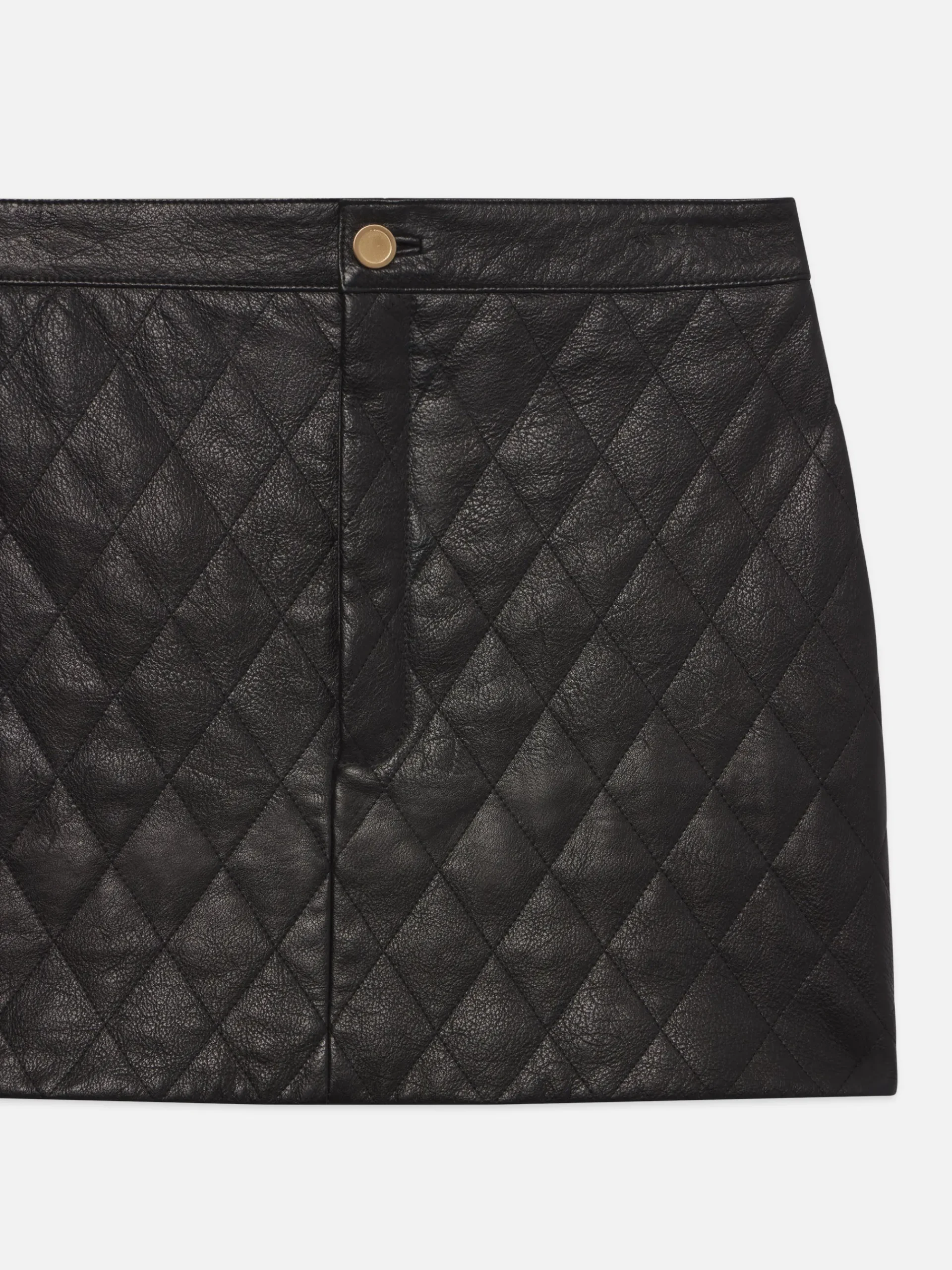 Women FRAME Quilted Leather Skirt in