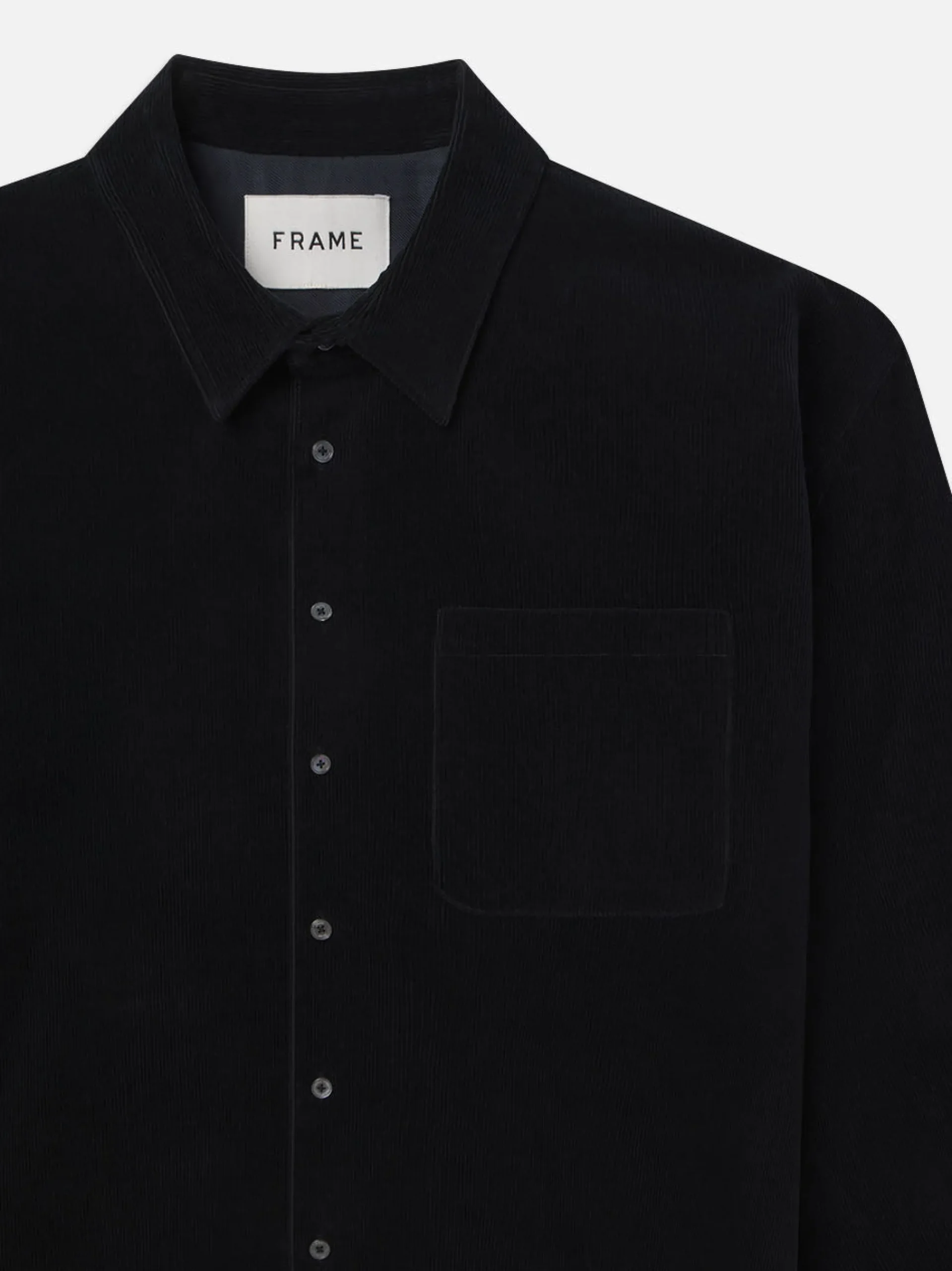 FRAME Relaxed Corduroy Overshirt in Dark Navy
