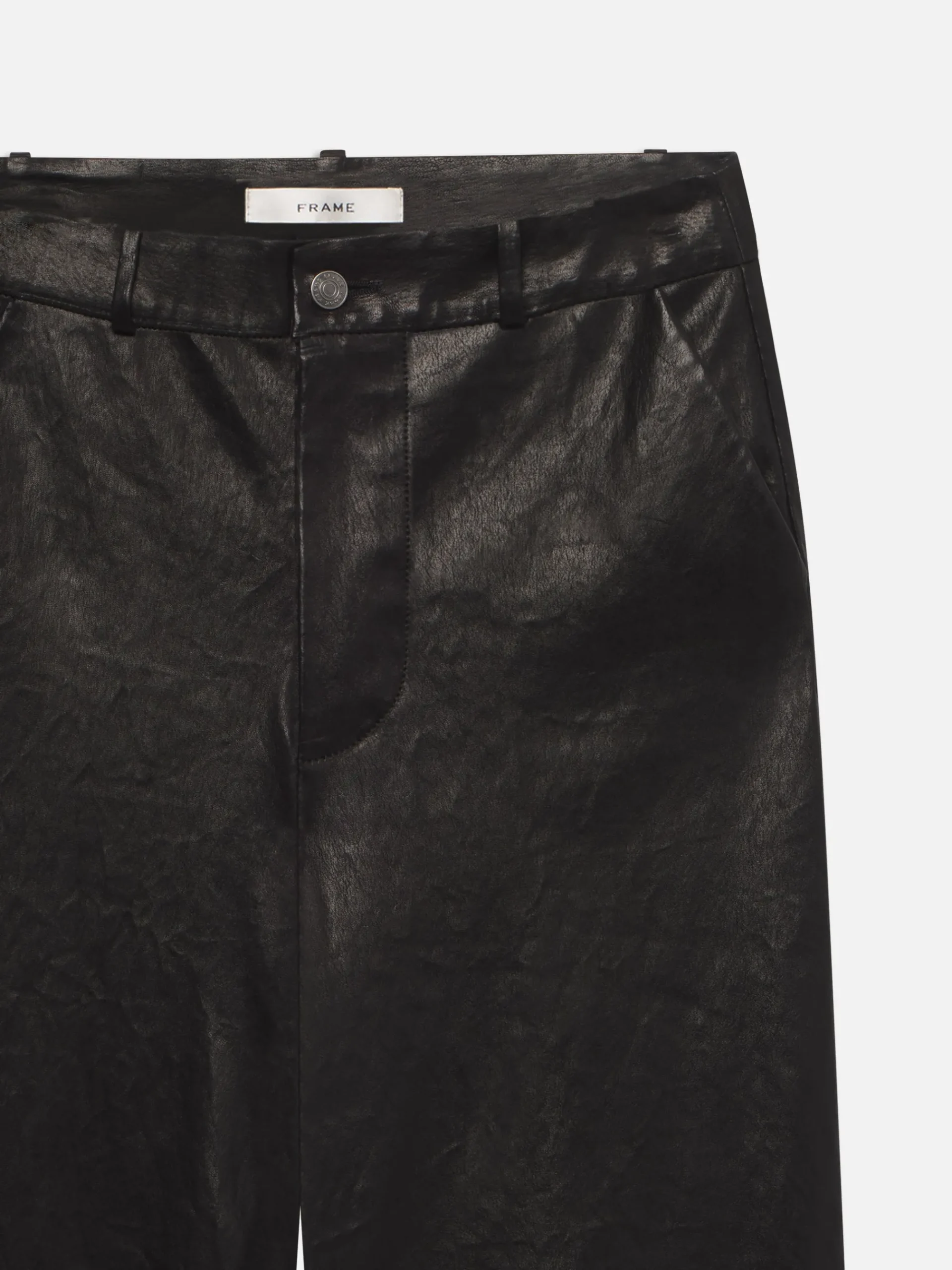 Women FRAME Relaxed Leather Trouser in