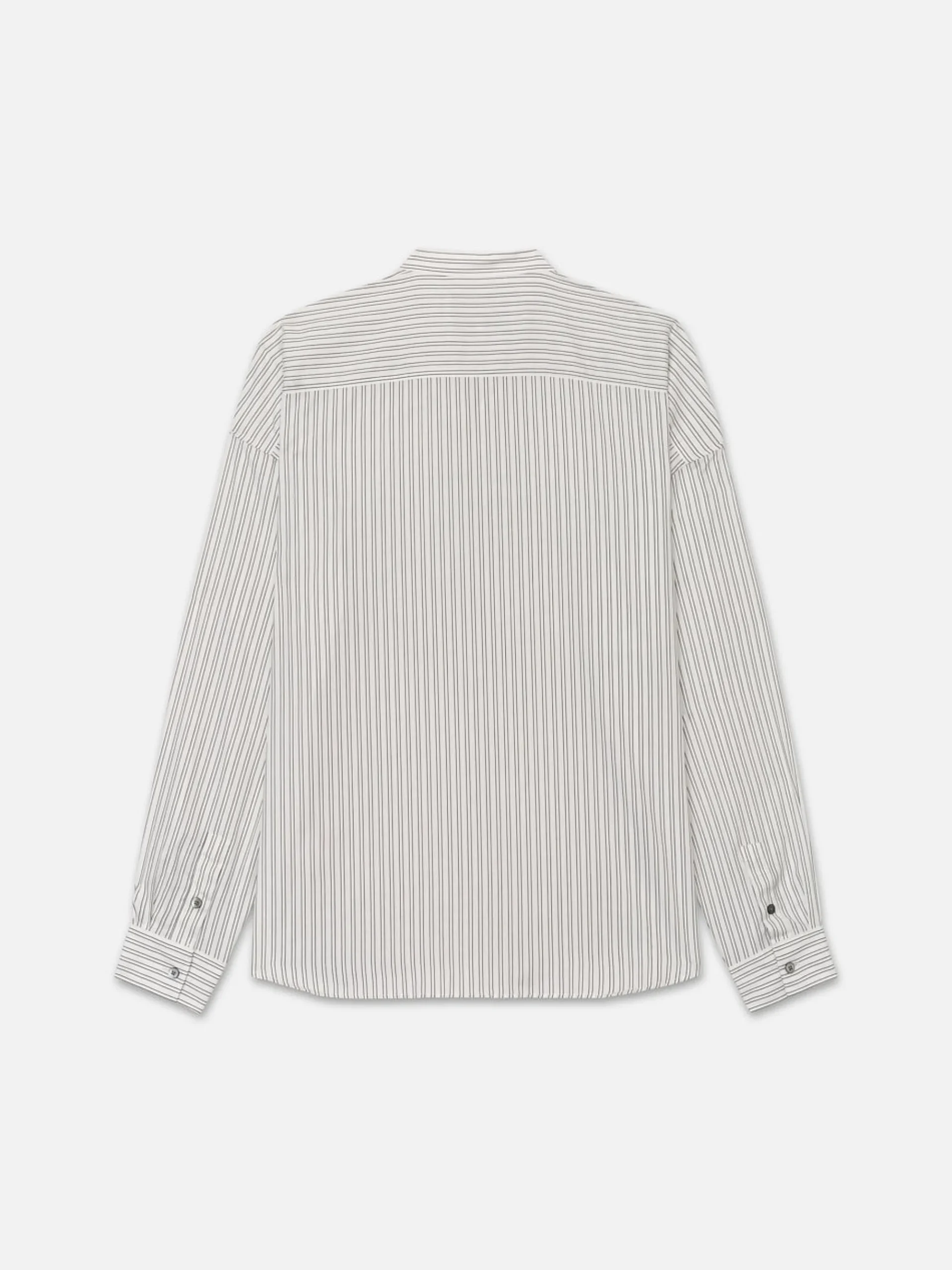 FRAME Relaxed Striped Shirt in Black White Stripe