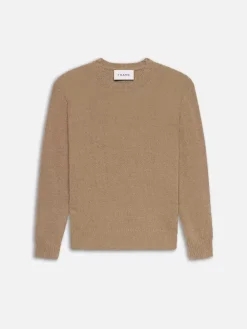 FRAME Rib Crewneck Sweater in Light Brown