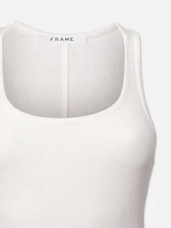 Women FRAME Rib Scoop Neck Tank in