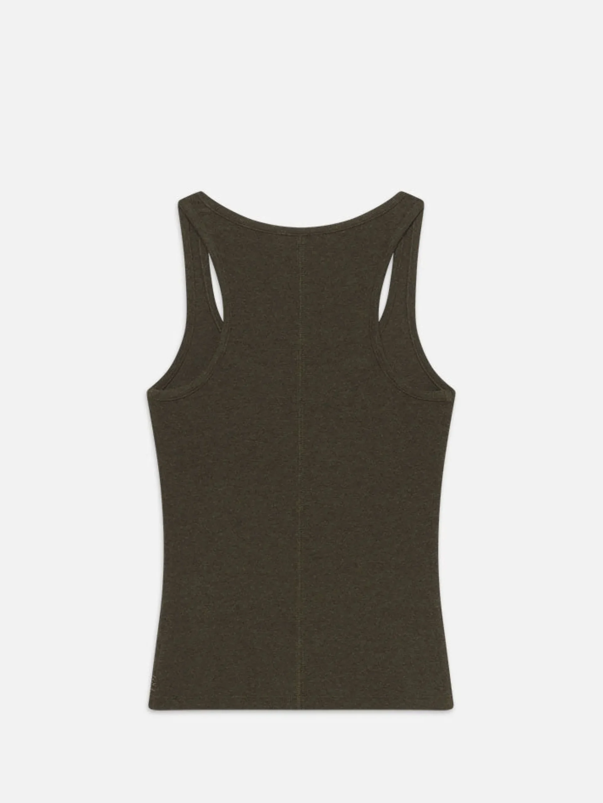 Women FRAME Rib Scoop Neck Tank in Rich Military Heather