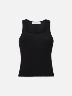 Women FRAME Rib Scoop Neck Tank in