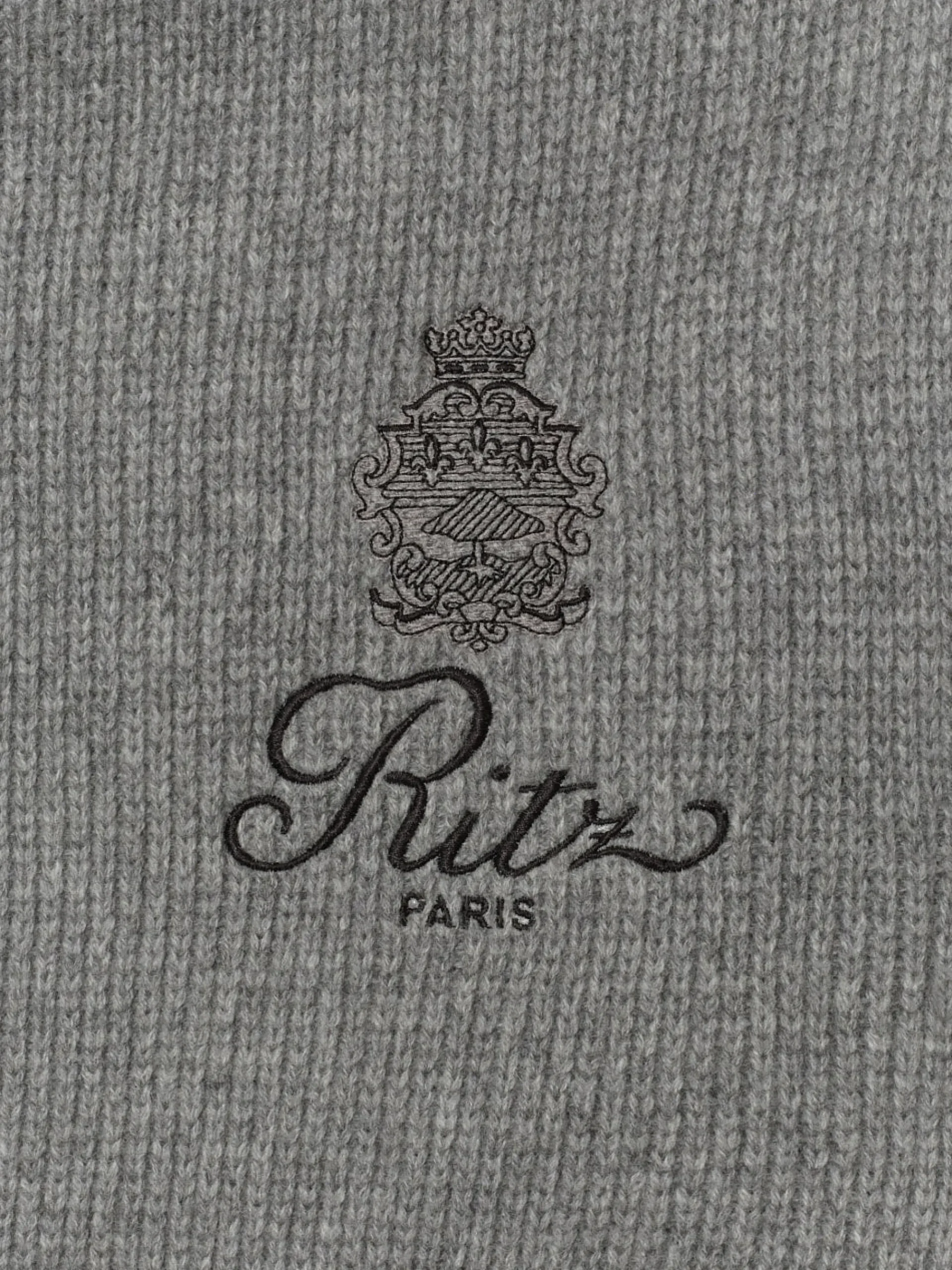 FRAME Ritz Men's Cashmere Full Zip Hoodie in Warm Gray