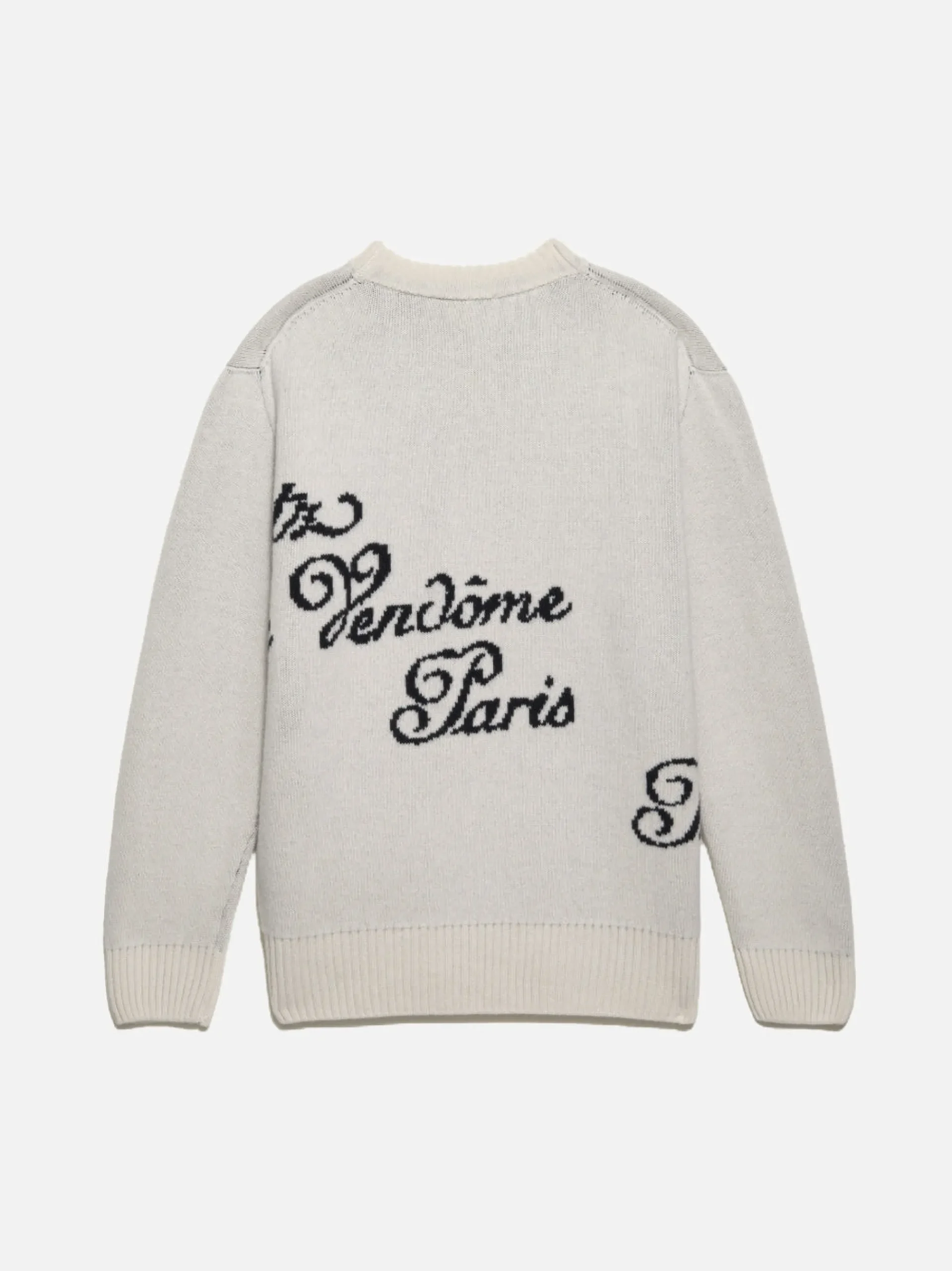 FRAME Ritz Men's Crew Sweater in Off White Multi