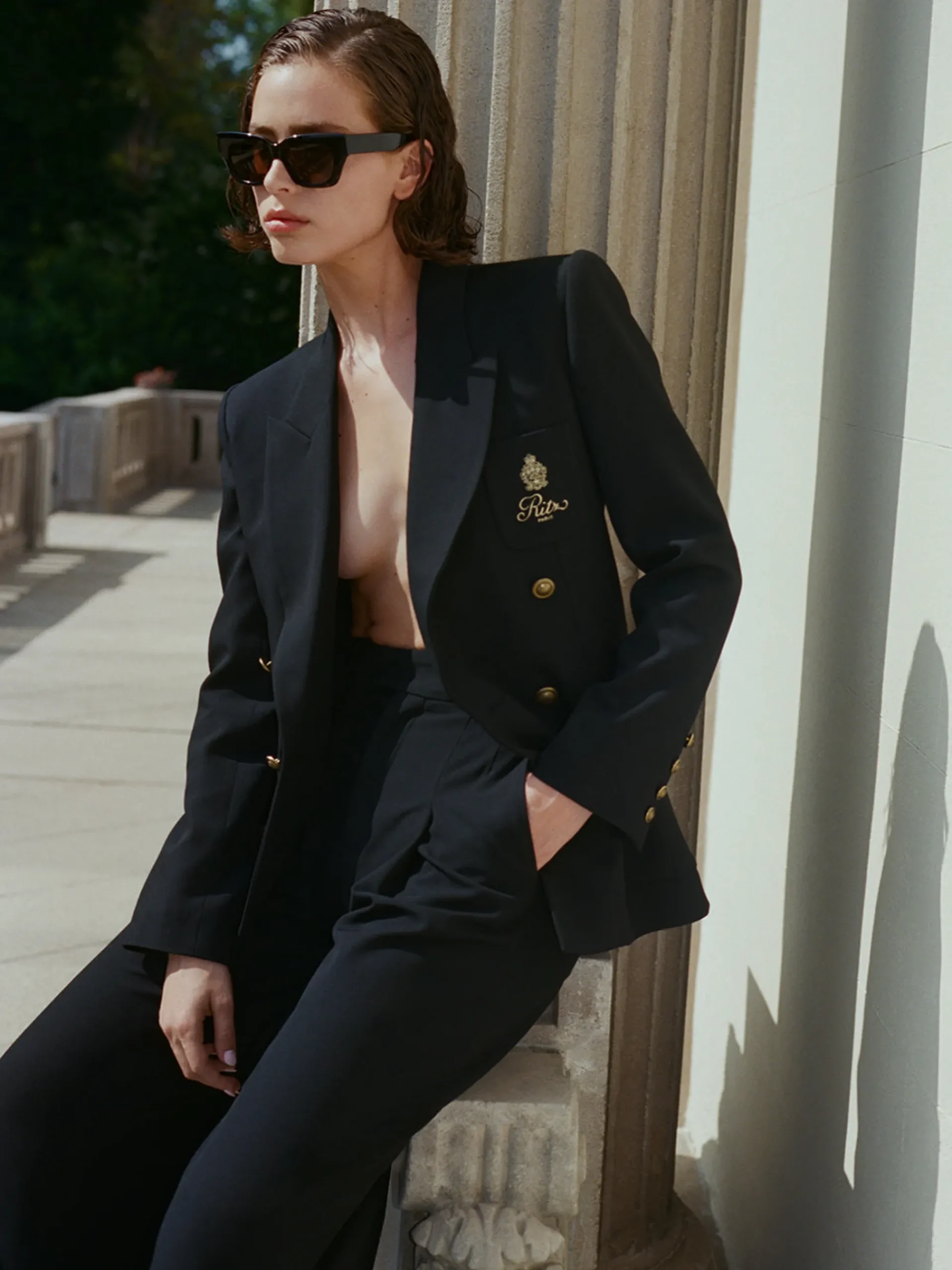 Women FRAME Ritz Women's Club Blazer in