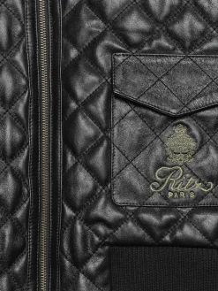 Women FRAME Ritz Women's Quilted Leather Bomber in