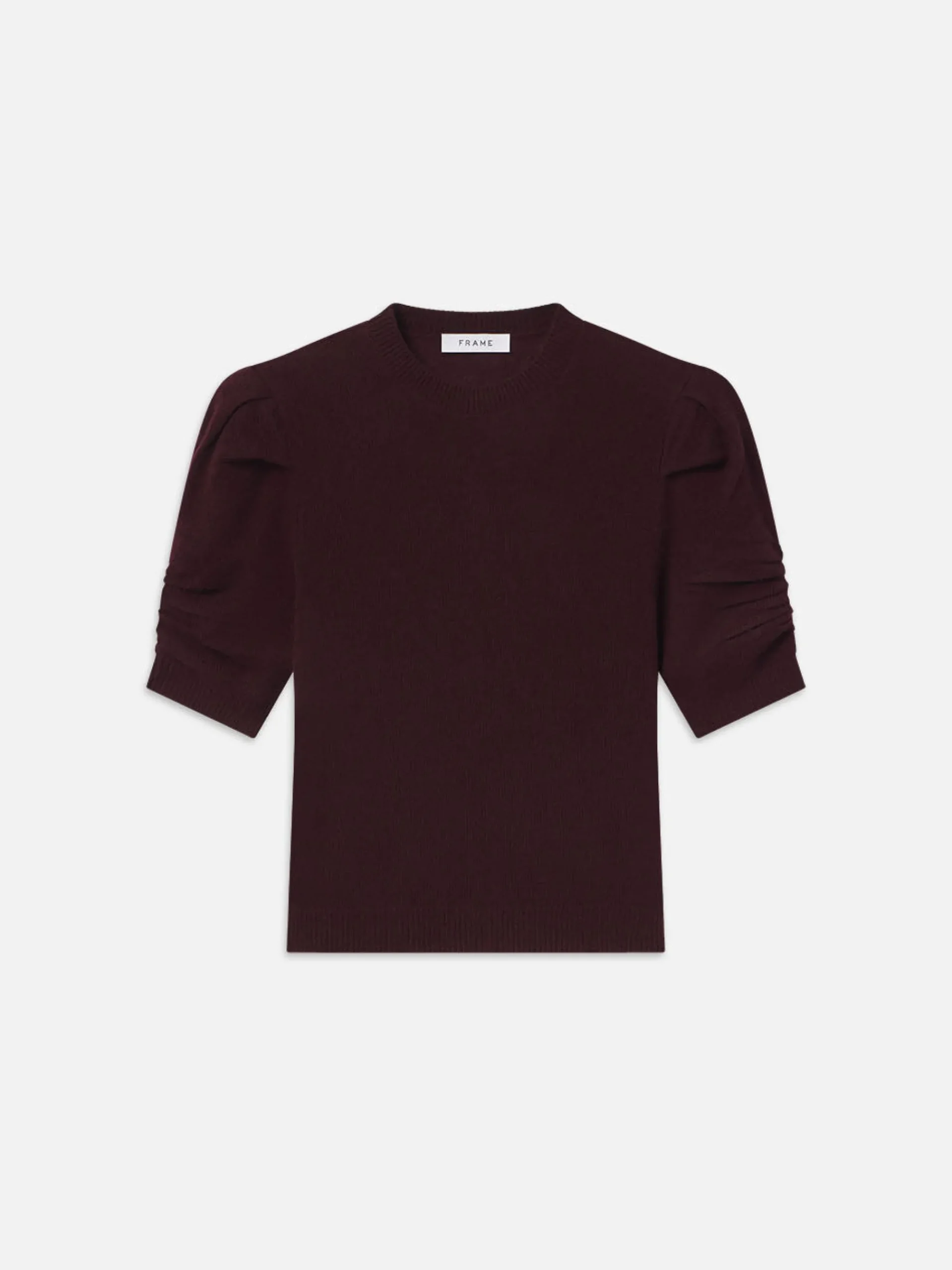 Women FRAME Ruched Sleeve Cashmere Sweater in