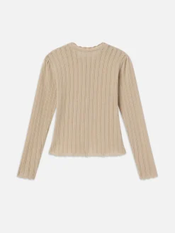 Women FRAME Ruffle Neck Cardi in