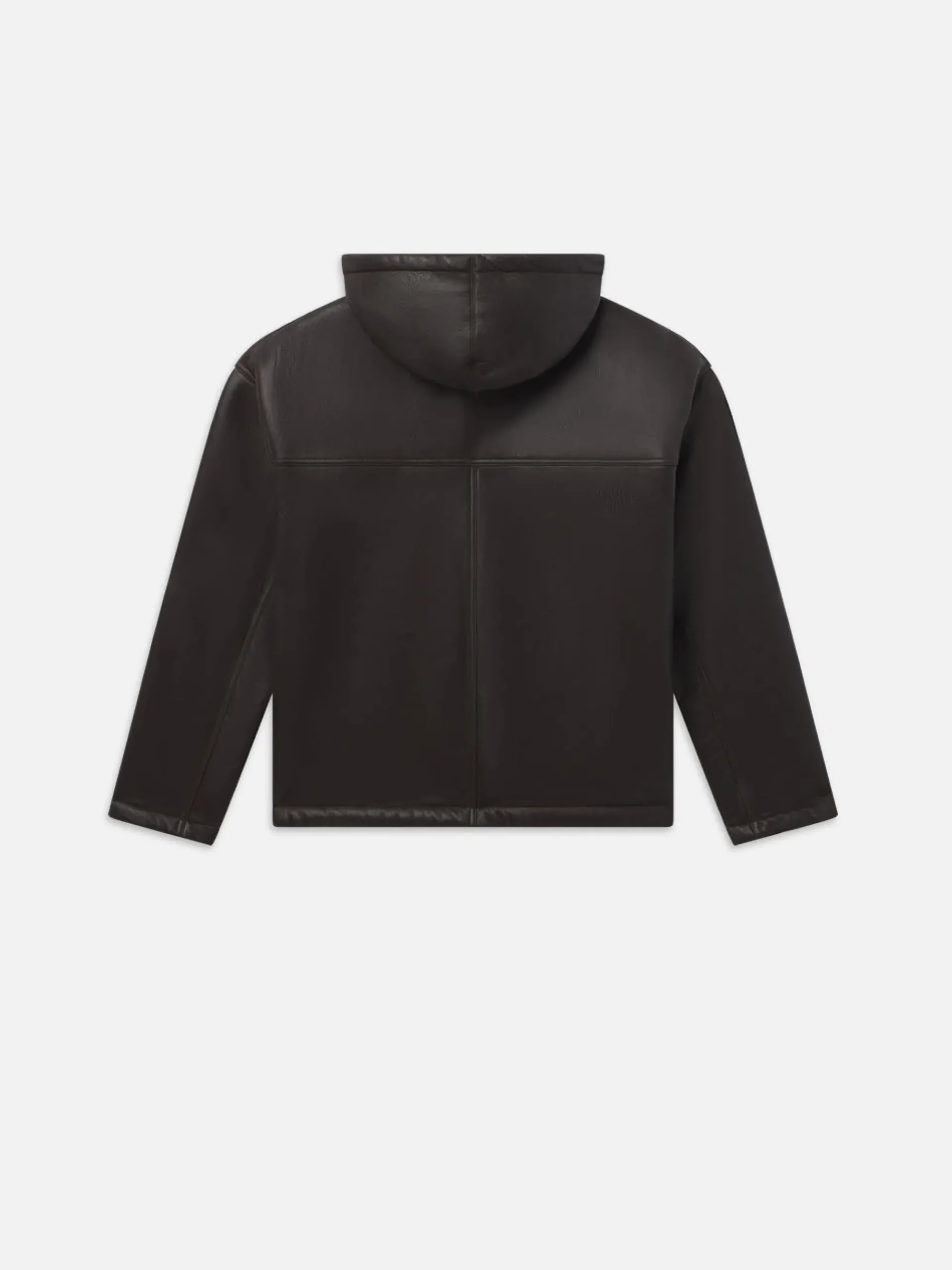 FRAME Sherpa Hoodie in Dark Brown