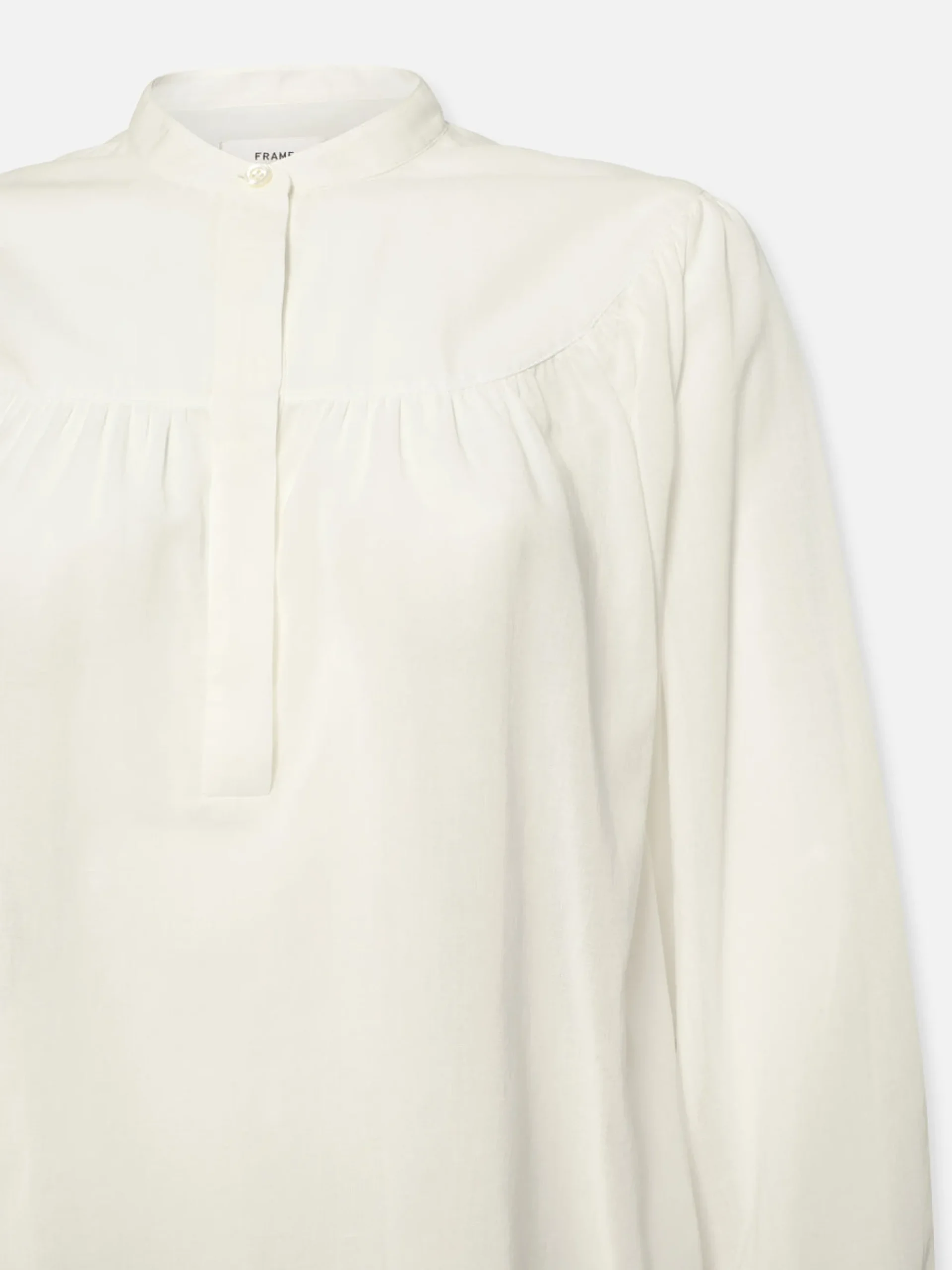 Women FRAME Shirred Popover Blouse in