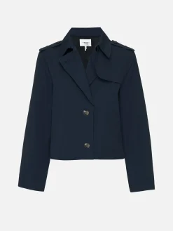 Women FRAME Short Trench Jacket in