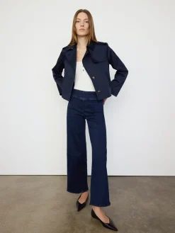 Women FRAME Short Trench Jacket in