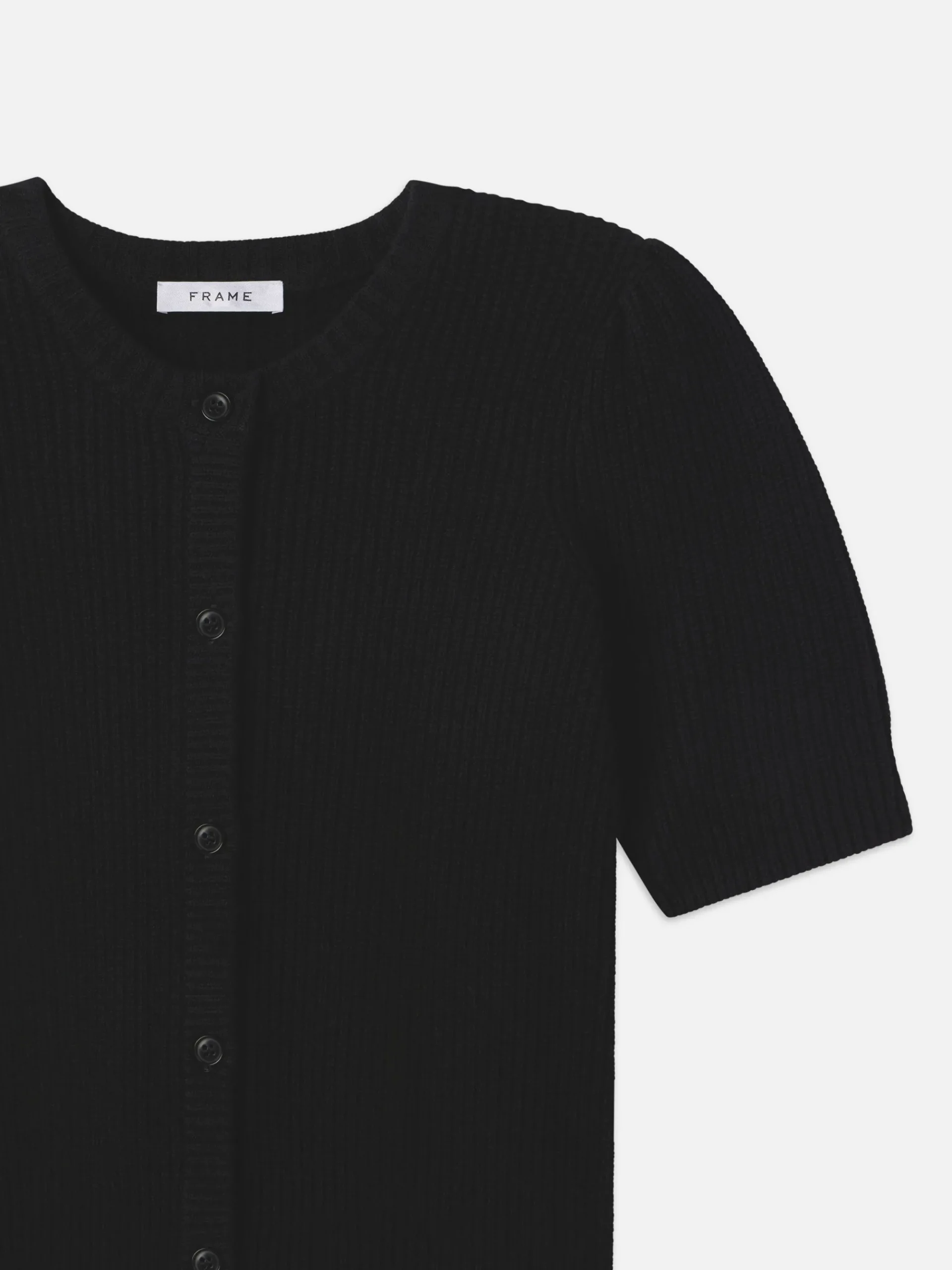 Women FRAME Shrunken Short Sleeve Cardi in