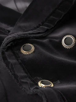 Women FRAME Shrunken Velvet Blazer in