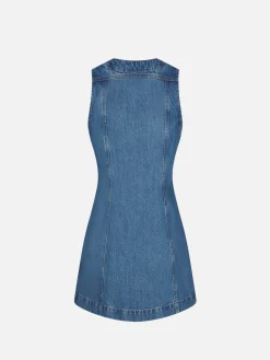 Women FRAME Sleeveless Trucker Pocket Dress in