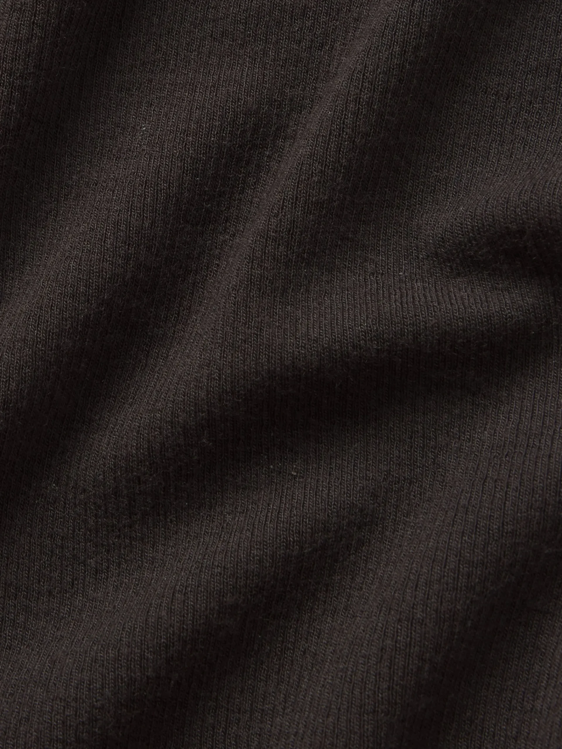 Women FRAME Slinky Long Sleeve Rib Henley in Chocolate Brown