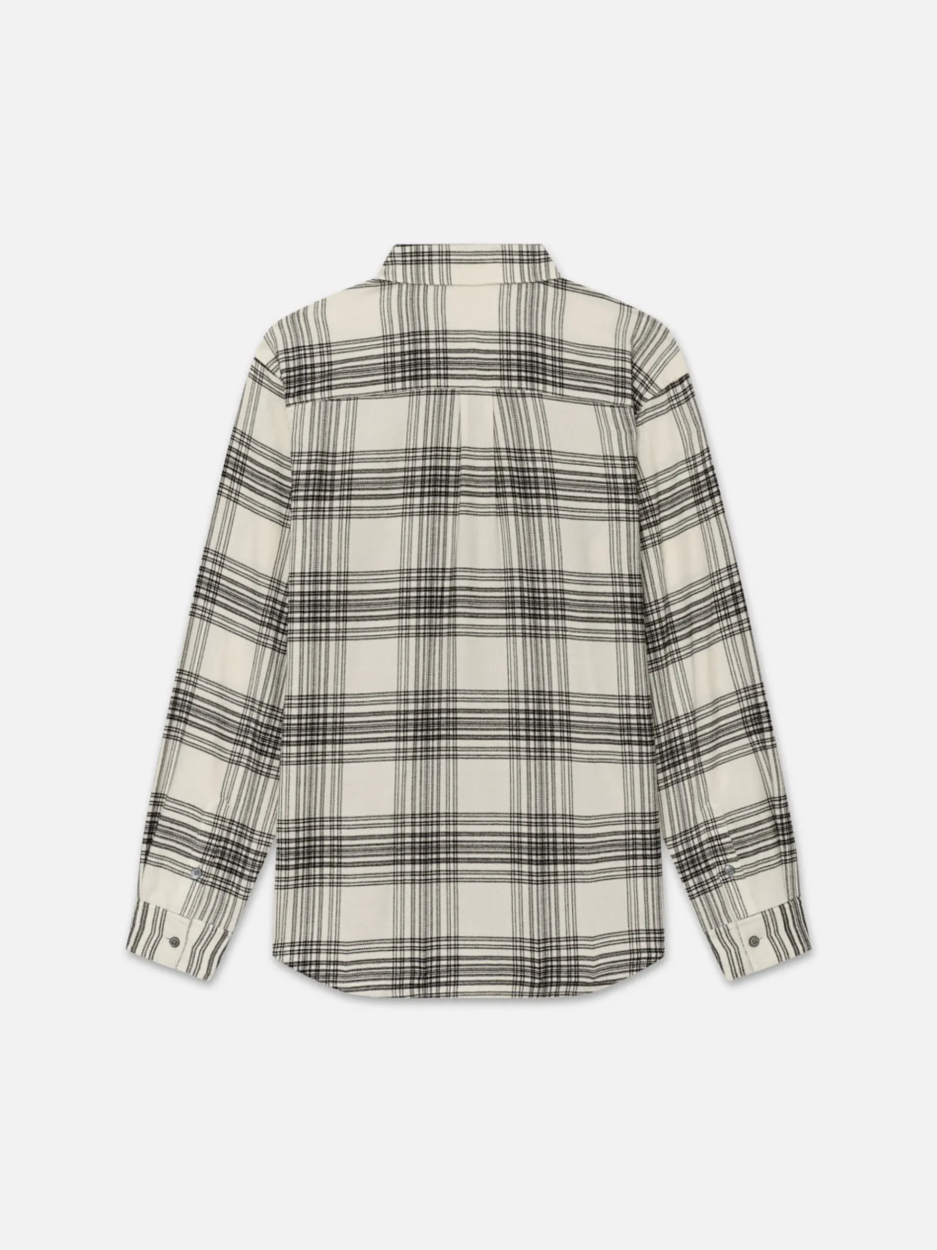 FRAME Spring Plaid Shirt in White Canvas/Black Plaid