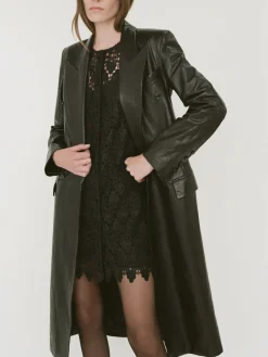 Women FRAME Tailored Leather Coat in