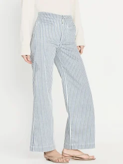 Women FRAME Tailored Trouser in Seaport Stripe