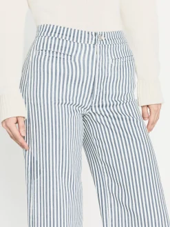 Women FRAME Tailored Trouser in Seaport Stripe