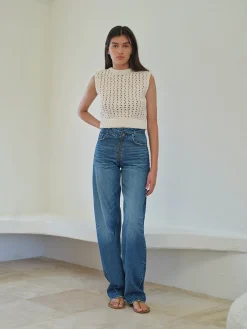 Women FRAME Tape Yarn Sweater Vest in